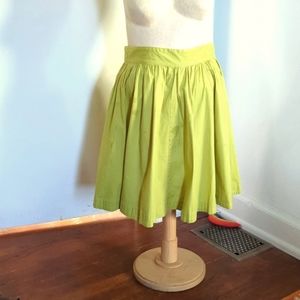 Trashy Diva cotton A-line skirt retro lime green 12-14